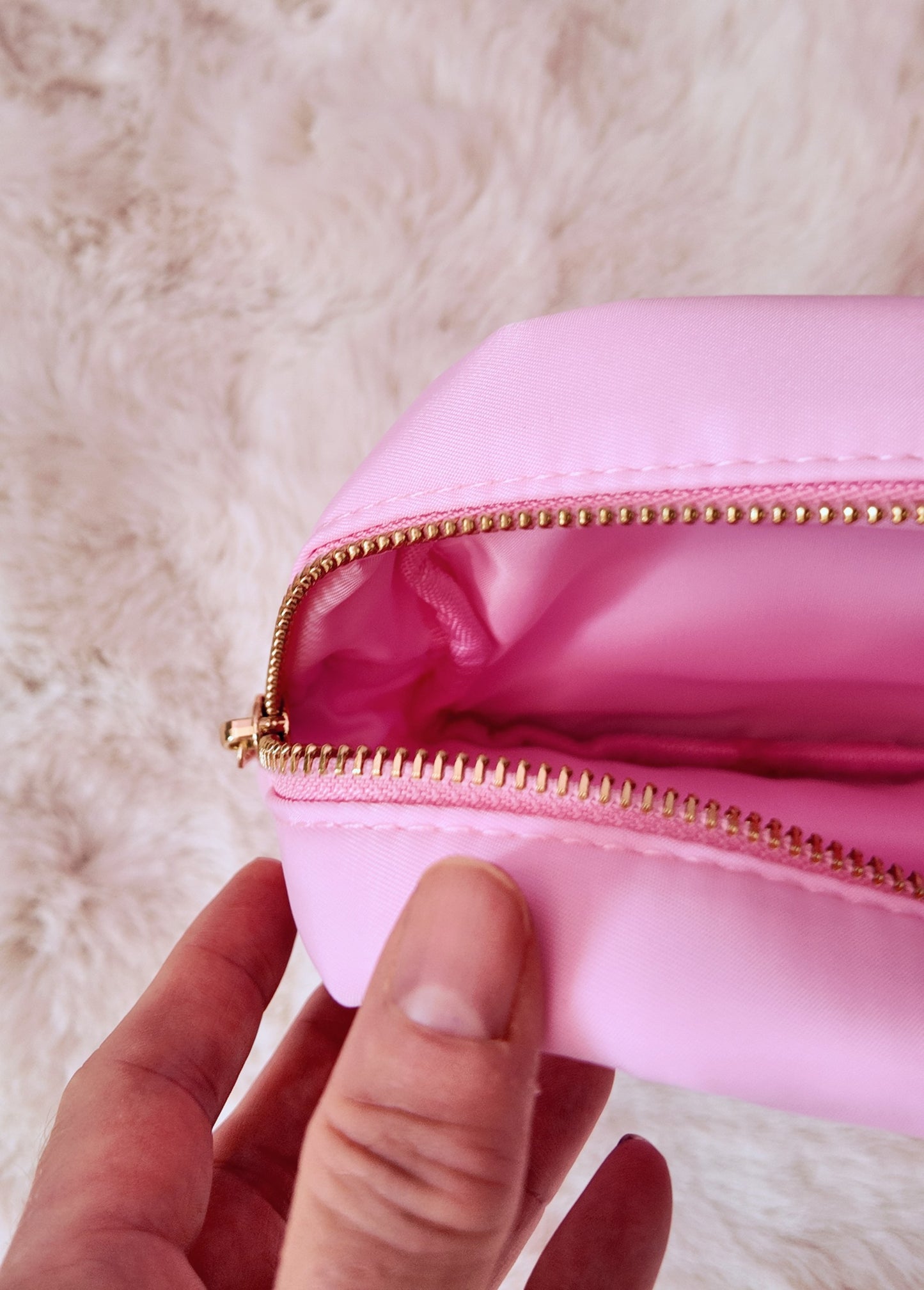 Hearts Cosmetic Bag/ Make Up Bag - Blue