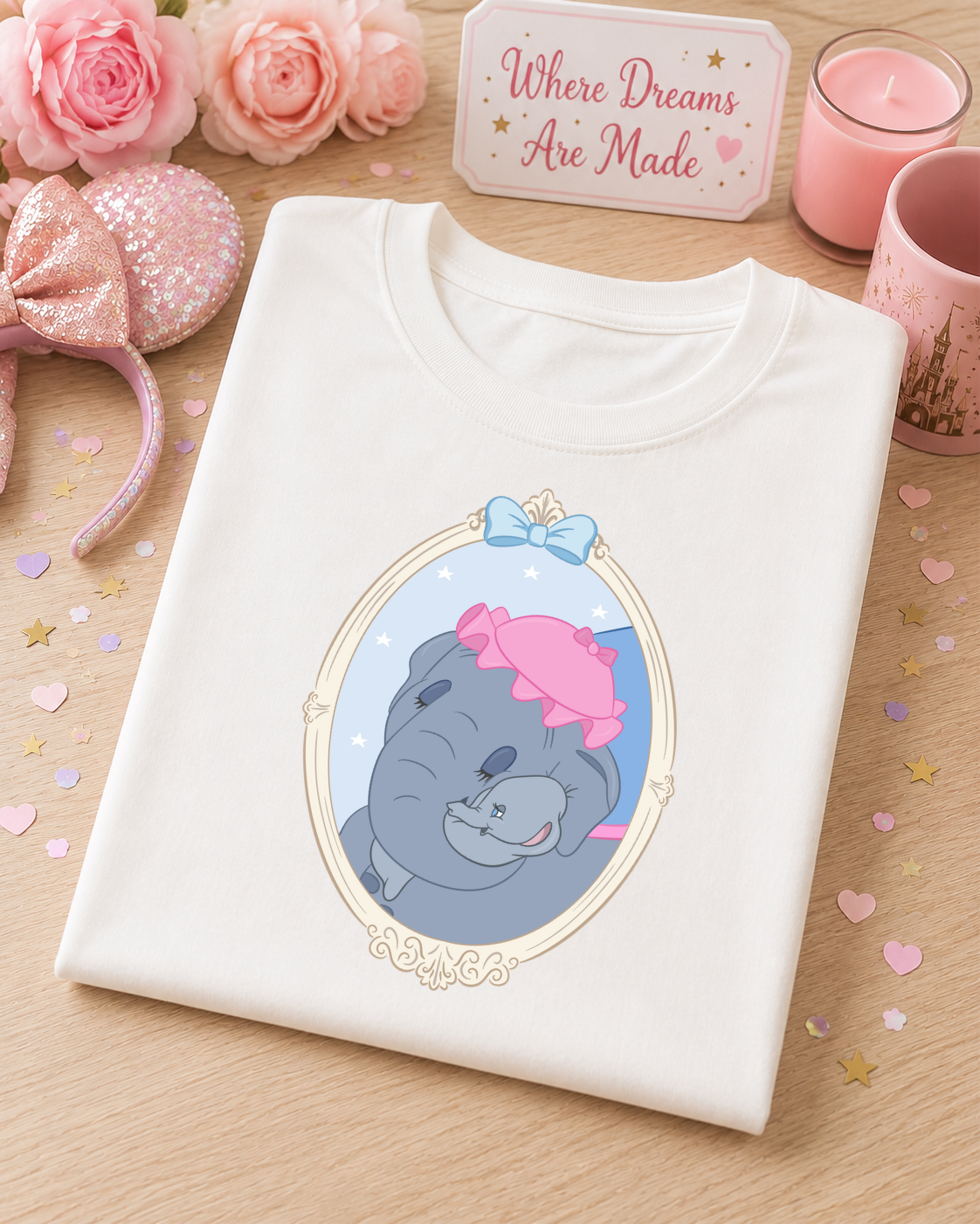 Mother & Baby Elephant T-Shirt – Sweet Elephant Hug Tee