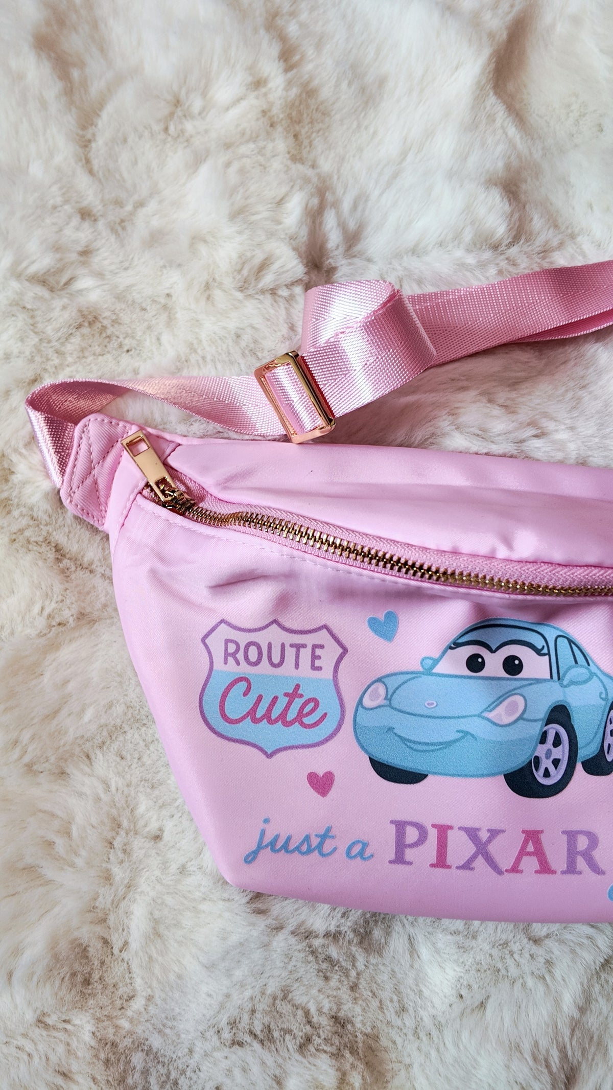 Route Cute Pink Racing Car Bum Bag – Crossbody Waist Bag