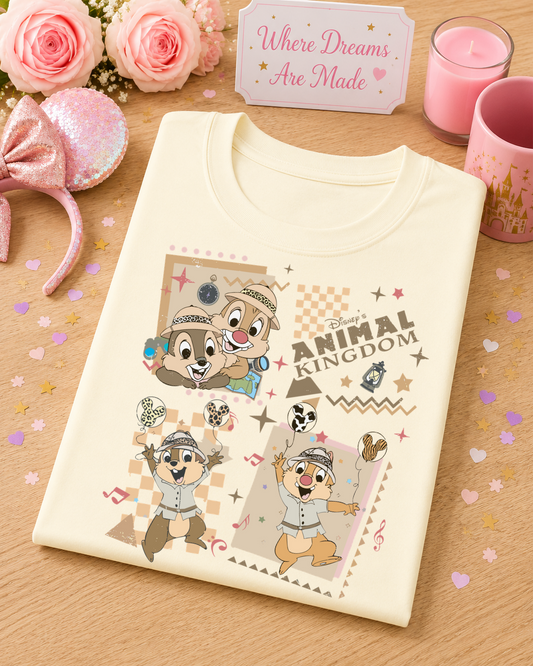 Safari Adventure T-Shirt – Retro Animal Print Park Day Tee