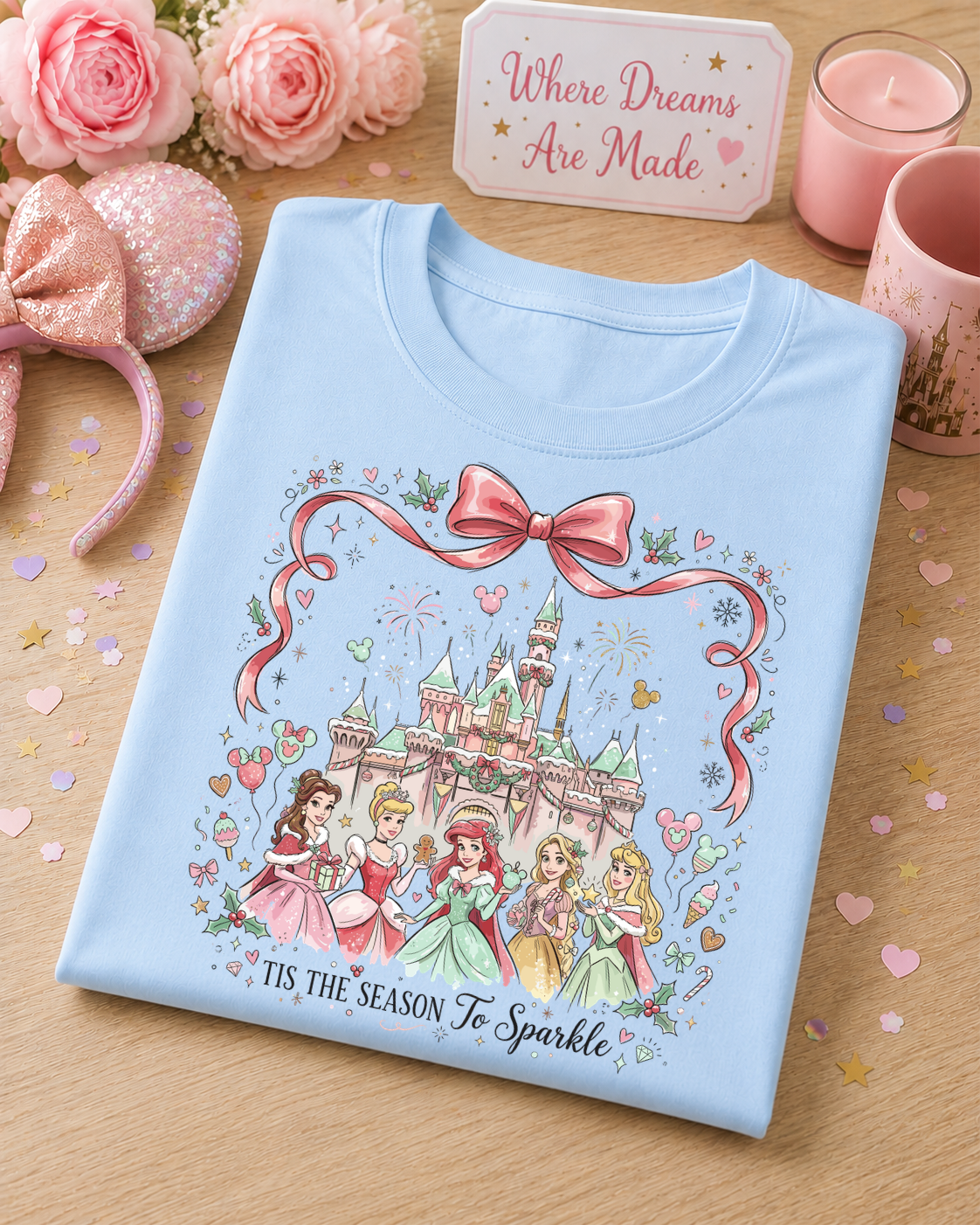 Christmas Princess Castle T Shirt