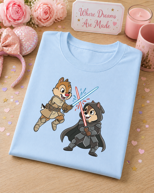 Chip Munks Spaceship Battle T Shirt