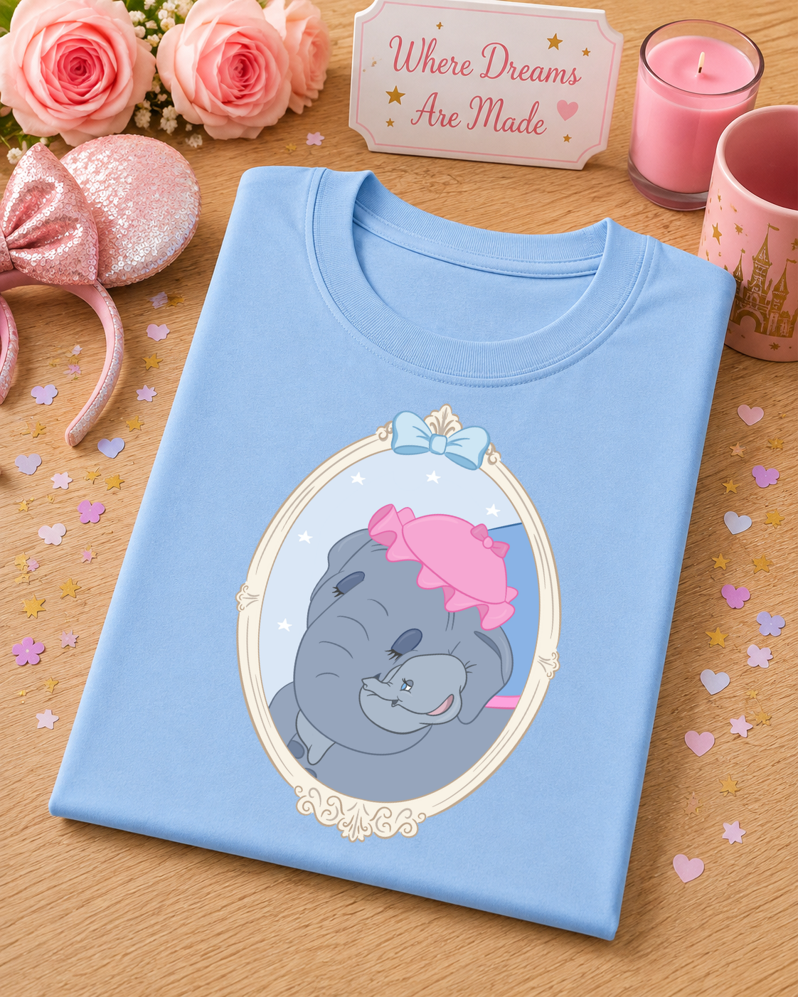 Mother & Baby Elephant T-Shirt – Sweet Elephant Hug Tee