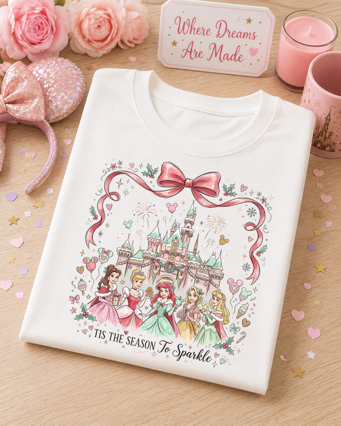 Christmas Princess Castle T Shirt