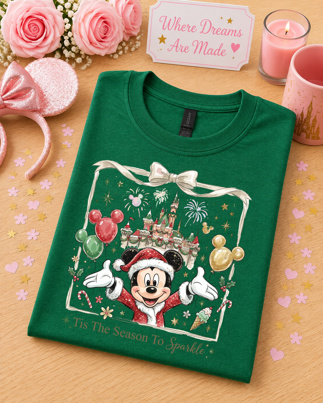 Christmas Castle T-Shirt – Festive Theme Park Holiday Shirt