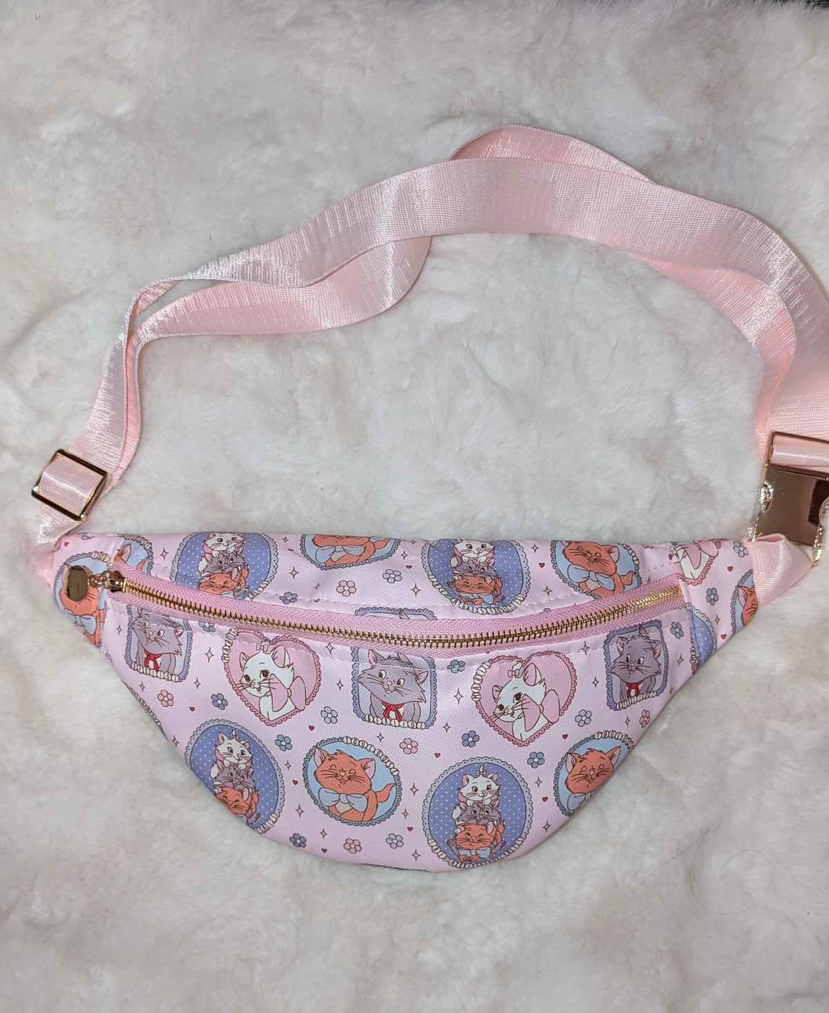 Pastel Pink Kitty Fanny Pack/Bum Bag