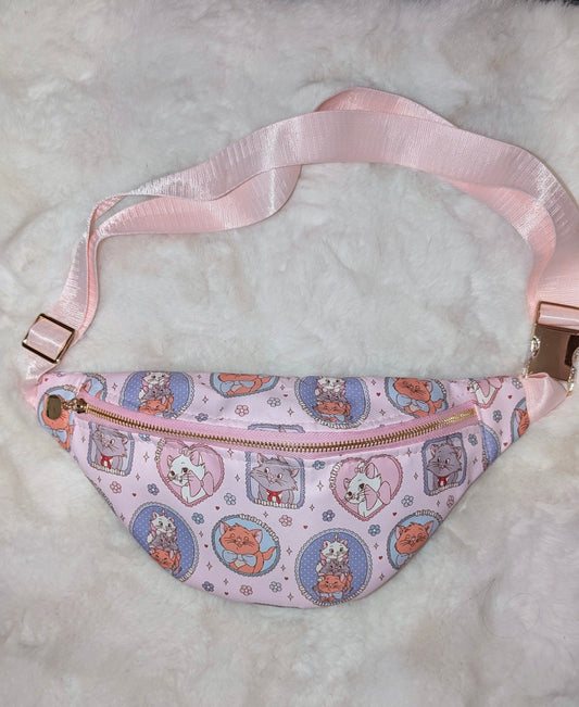 Pastel Pink Kitty Fanny Pack/Bum Bag