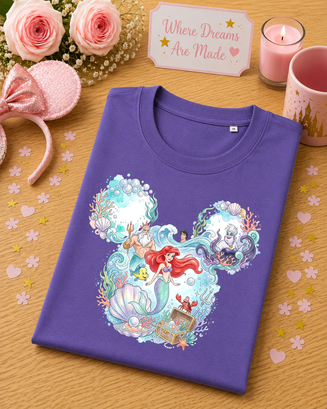 Mermaid Princess T-Shirt – Magical Ocean Friends Character Tee