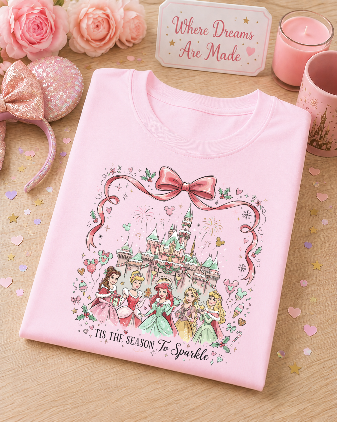 Christmas Princess Castle T Shirt