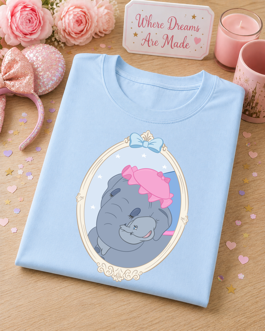 Mother & Baby Elephant T-Shirt – Sweet Elephant Hug Tee