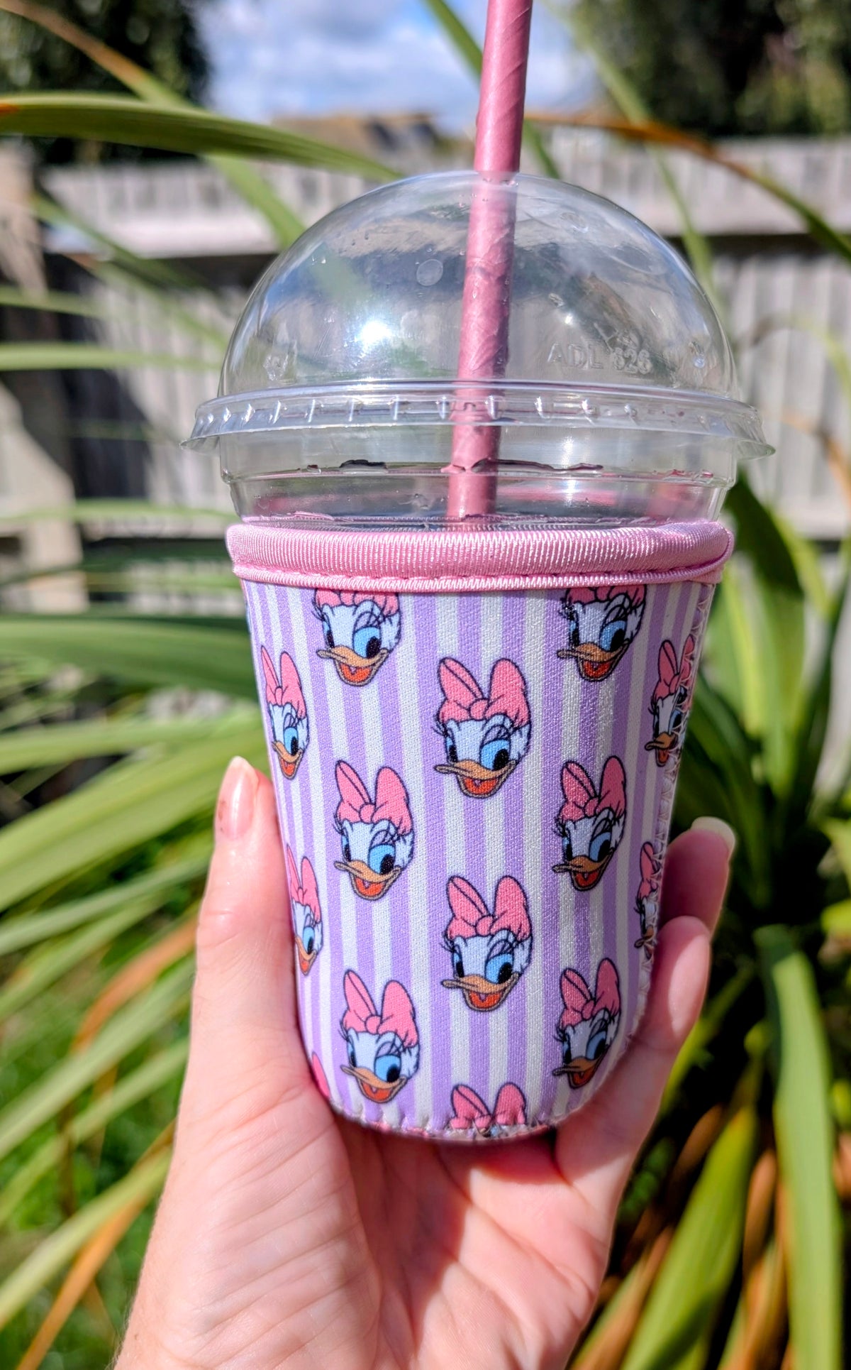 Pink/Lilac Cute Duck Cup Sleeve