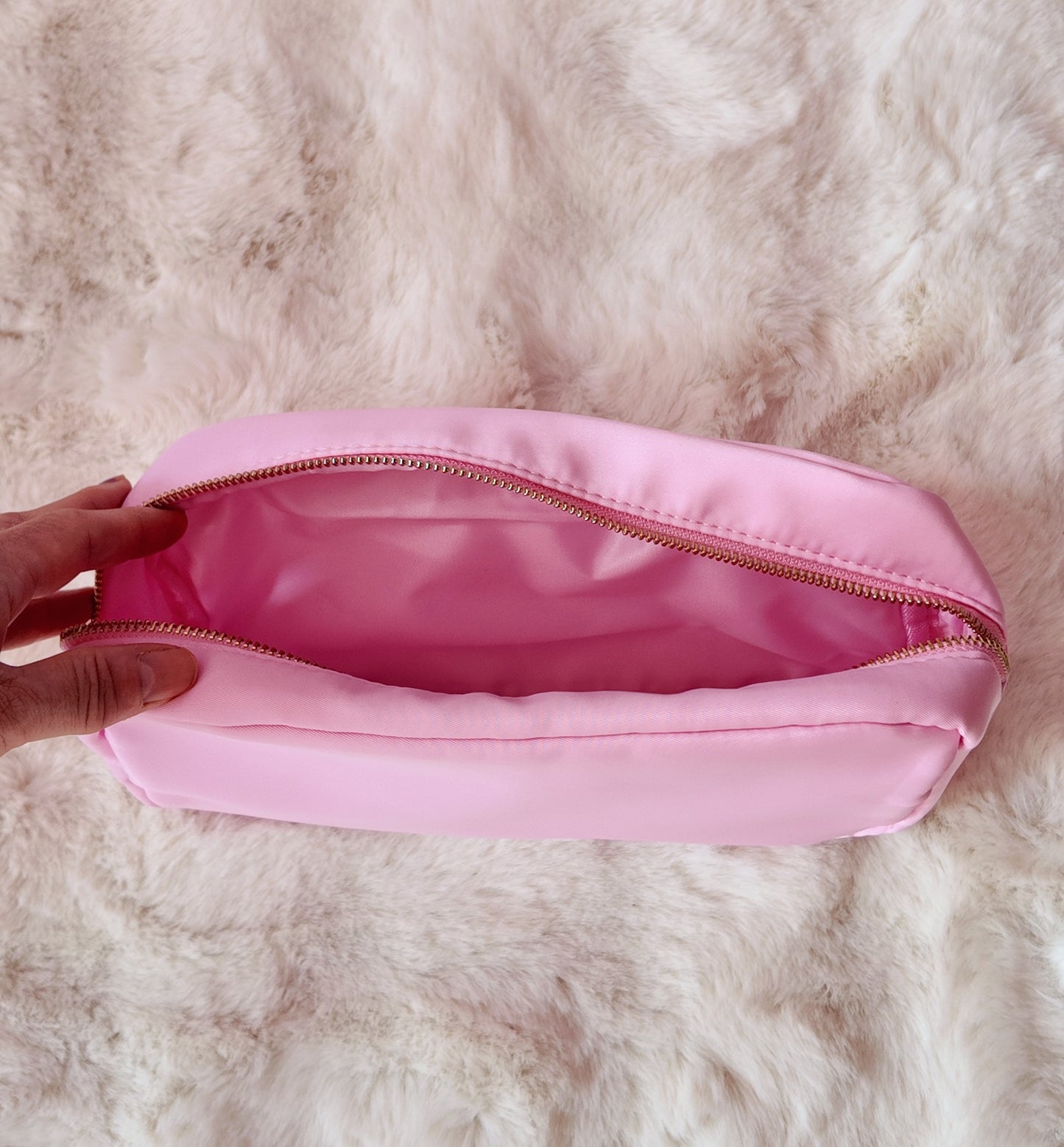Hearts Cosmetic Bag/ Make Up Bag - Blue