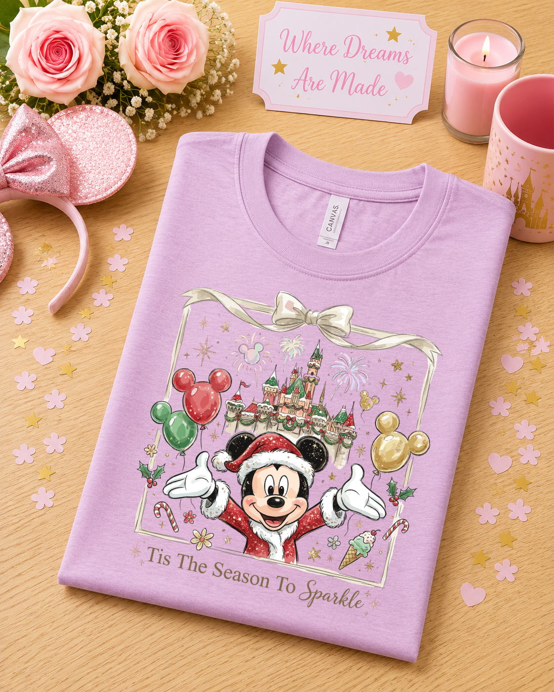 Christmas Castle T-Shirt – Festive Theme Park Holiday Shirt