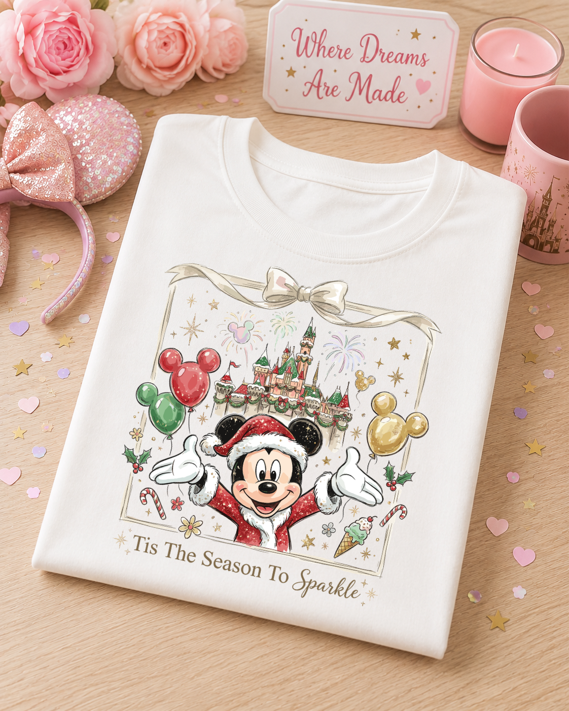 Christmas Castle T-Shirt – Festive Theme Park Holiday Shirt