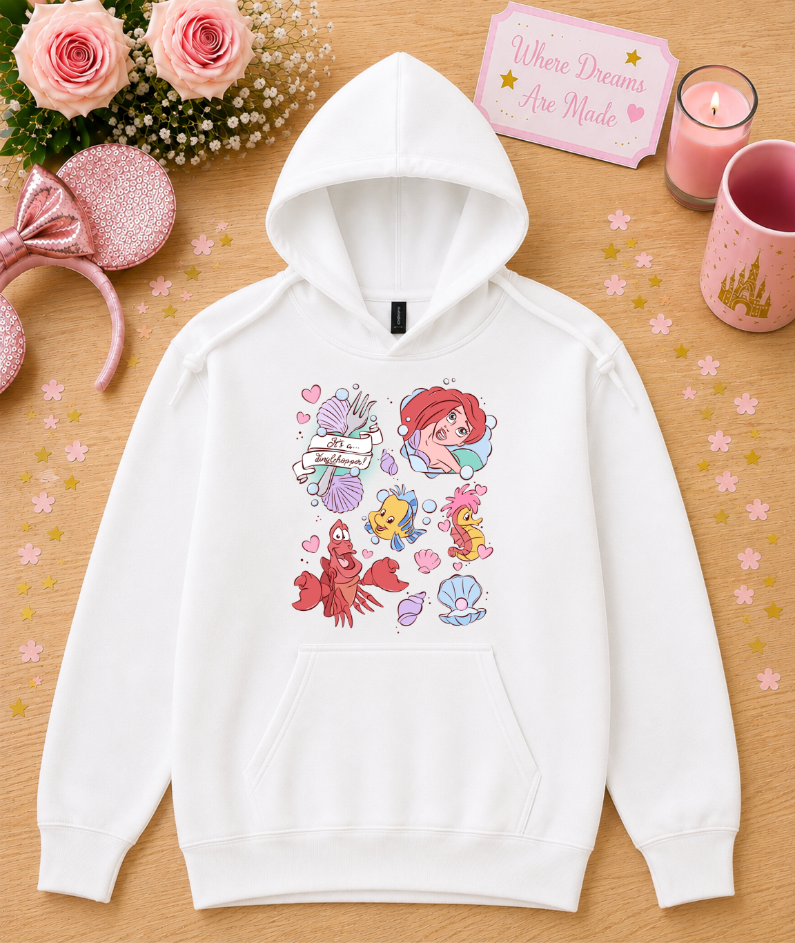 Mermaid & Friends Hoodie – Magical Mermaid & Ocean Friends Hoodie