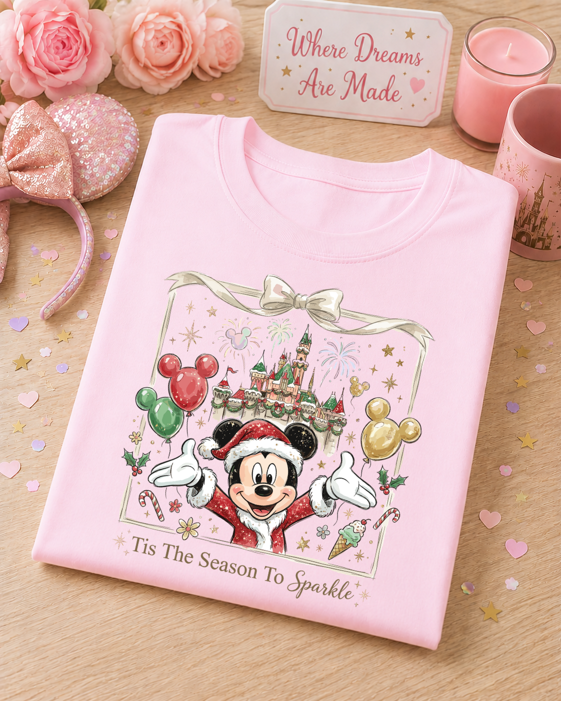 Christmas Castle T-Shirt – Festive Theme Park Holiday Shirt