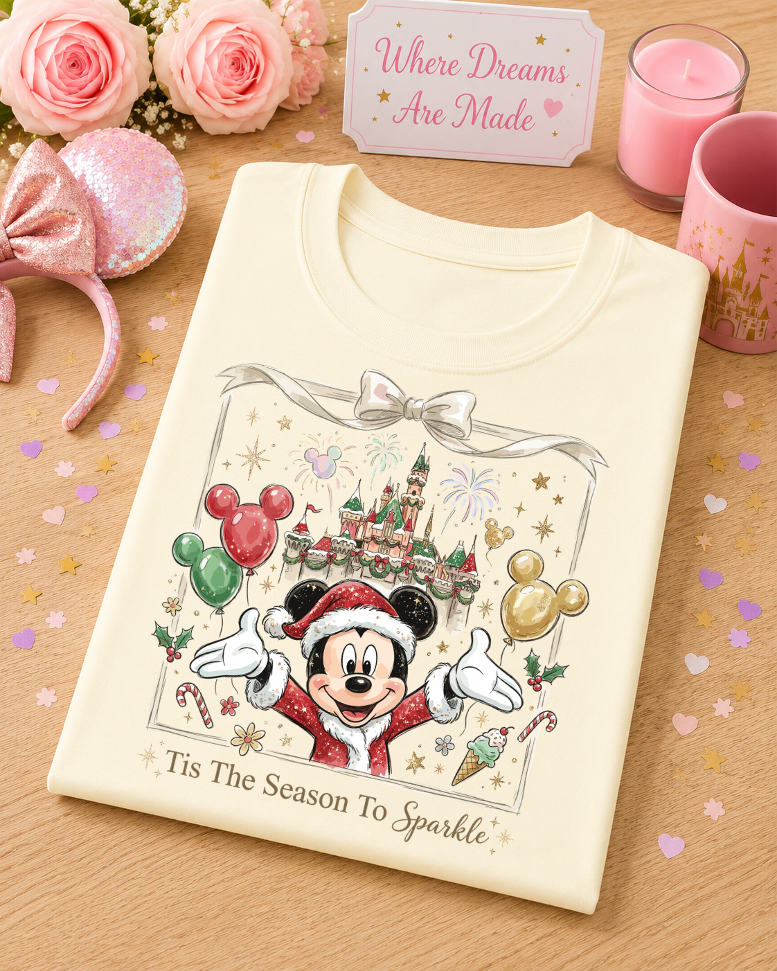 Christmas Castle T-Shirt – Festive Theme Park Holiday Shirt