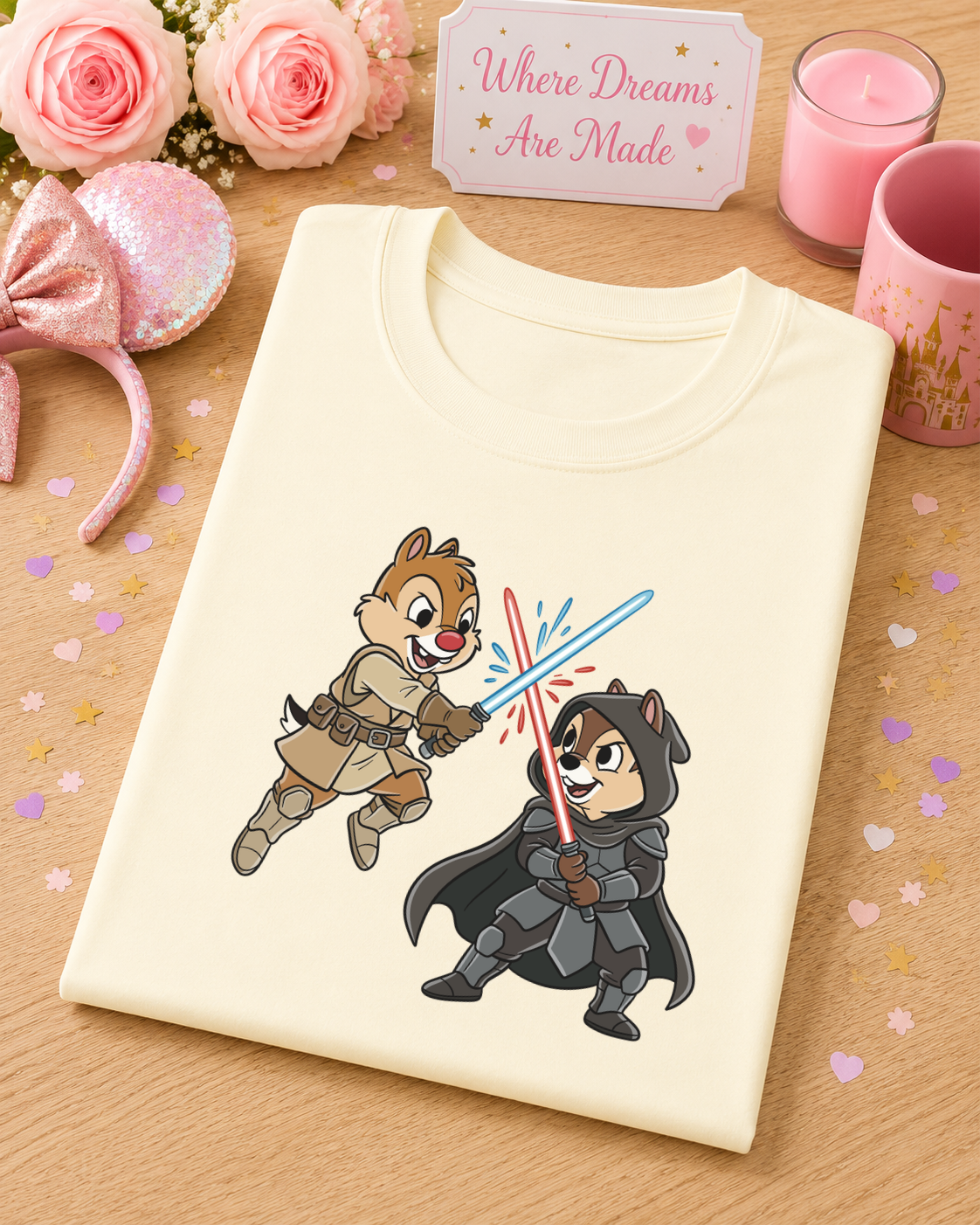Chip Munks Spaceship Battle T Shirt