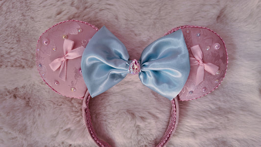 Cinderella Inspired Pink Satin Minnie Ears
