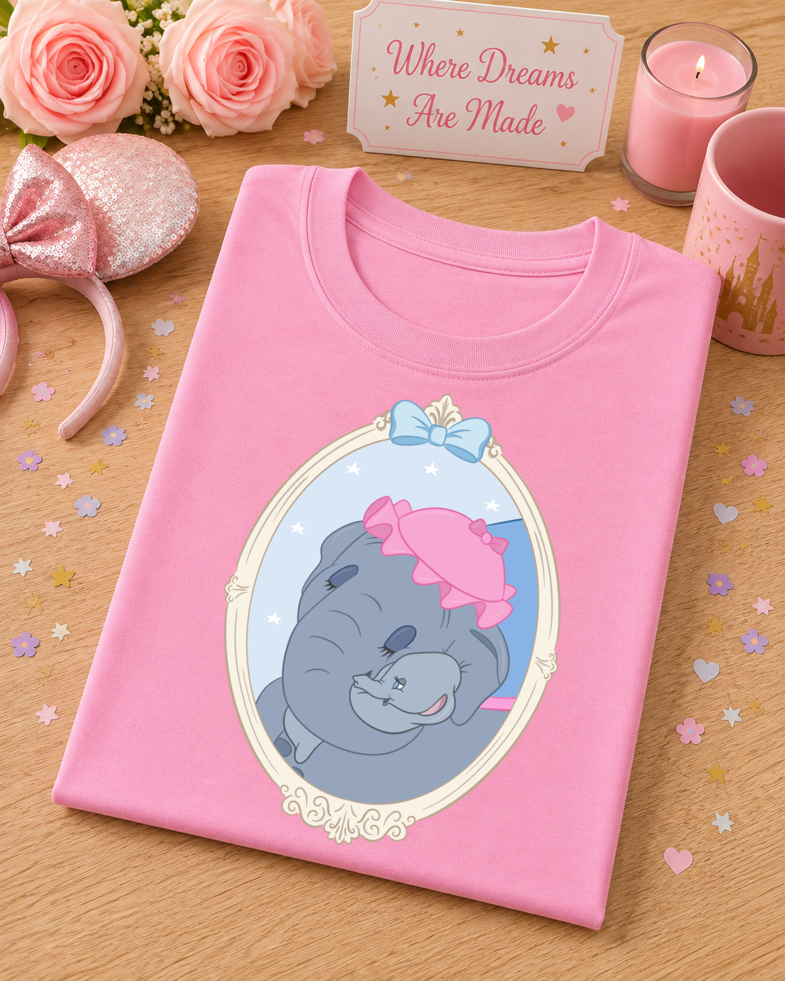 Mother & Baby Elephant T-Shirt – Sweet Elephant Hug Tee