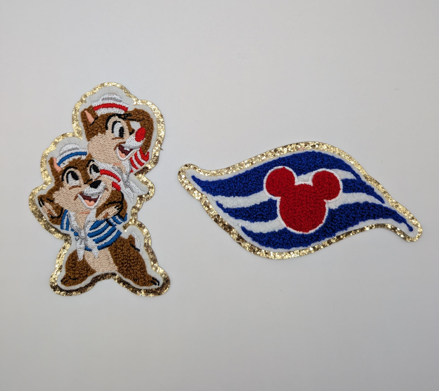 Cruise Chipmunk Embroidery Patch, Chenille Patch, Cruise Ship Embroidery Patch