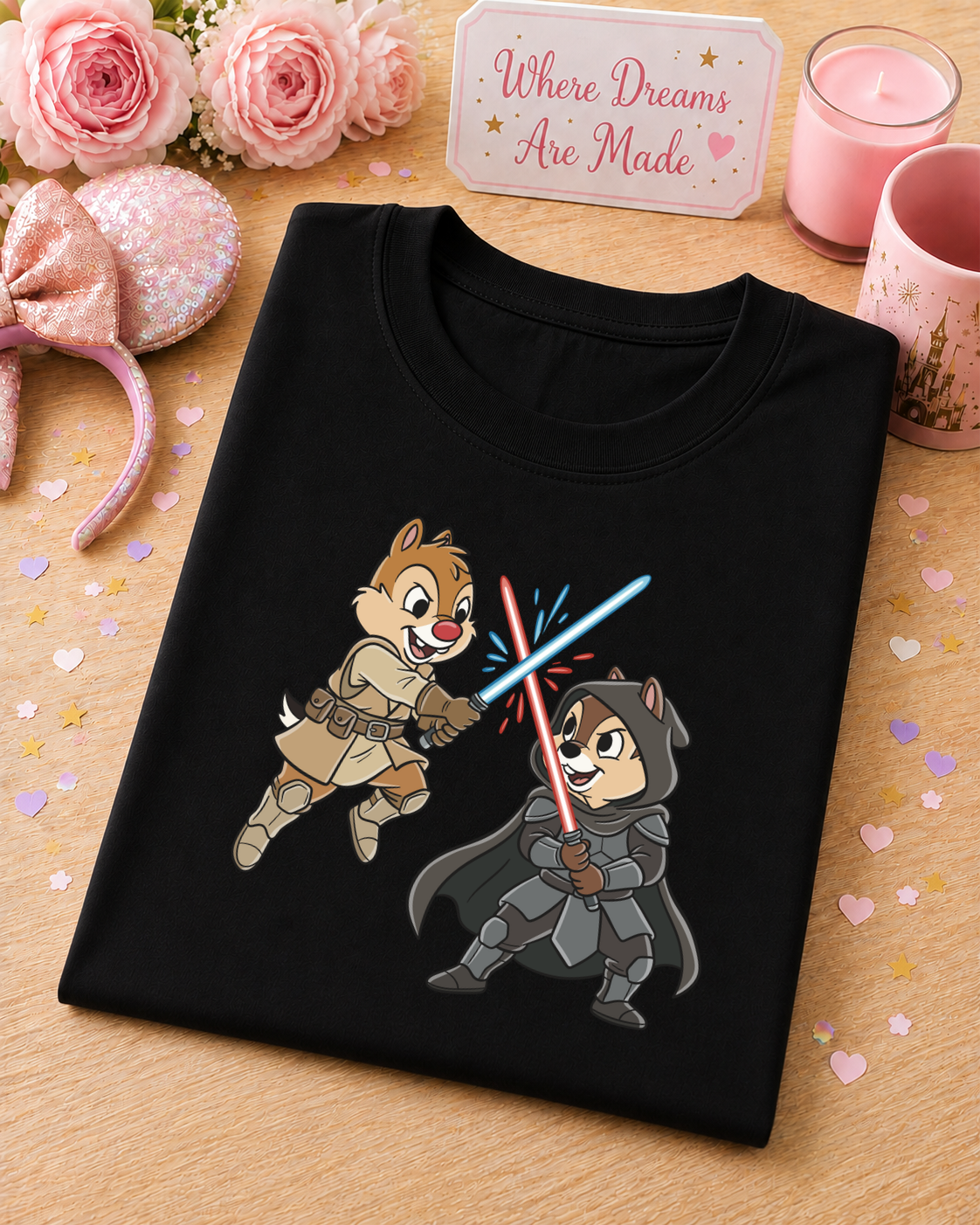 Chip Munks Spaceship Battle T Shirt