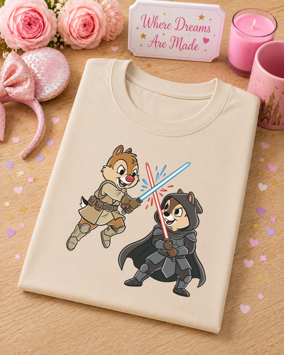 Chip Munks Spaceship Battle T Shirt