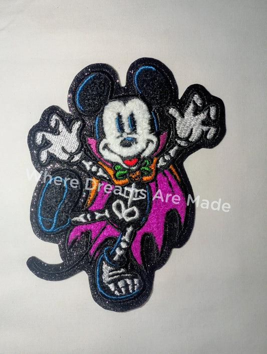 Mouse Skeleton Halloween Patch