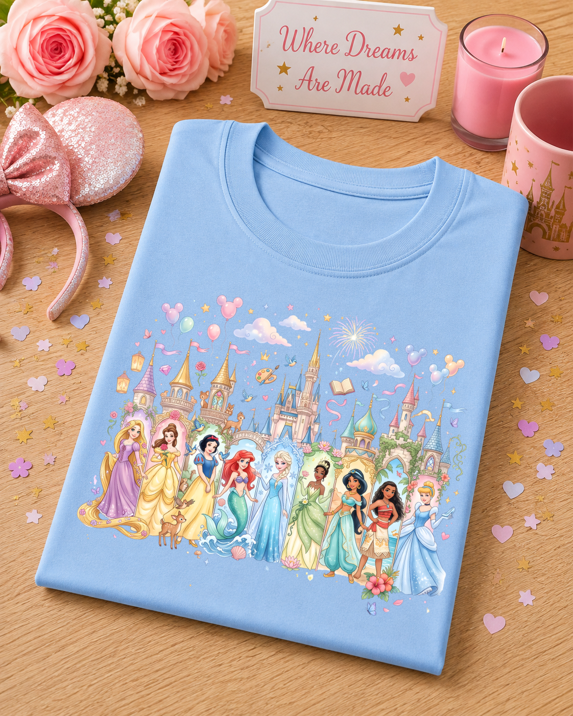 Fairytale Princess T-Shirt – Magical Princess & Castle Design