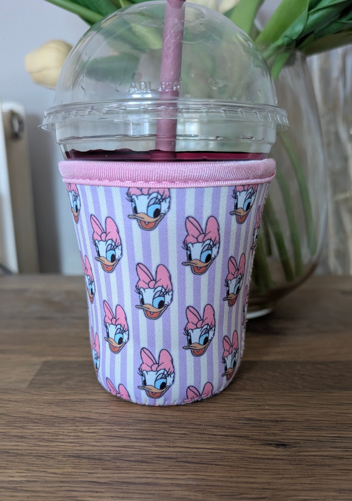 Pink/Lilac Cute Duck Cup Sleeve