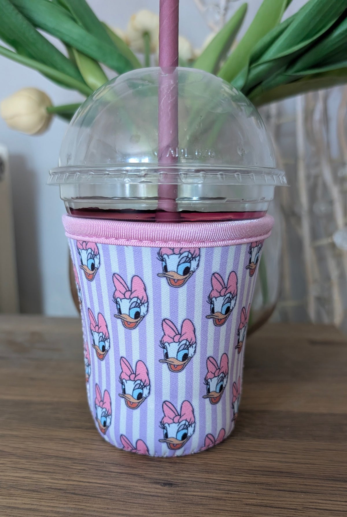 Pink/Lilac Cute Duck Cup Sleeve