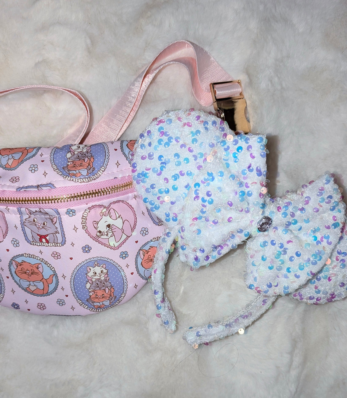 Pastel Pink Kitty Fanny Pack/Bum Bag