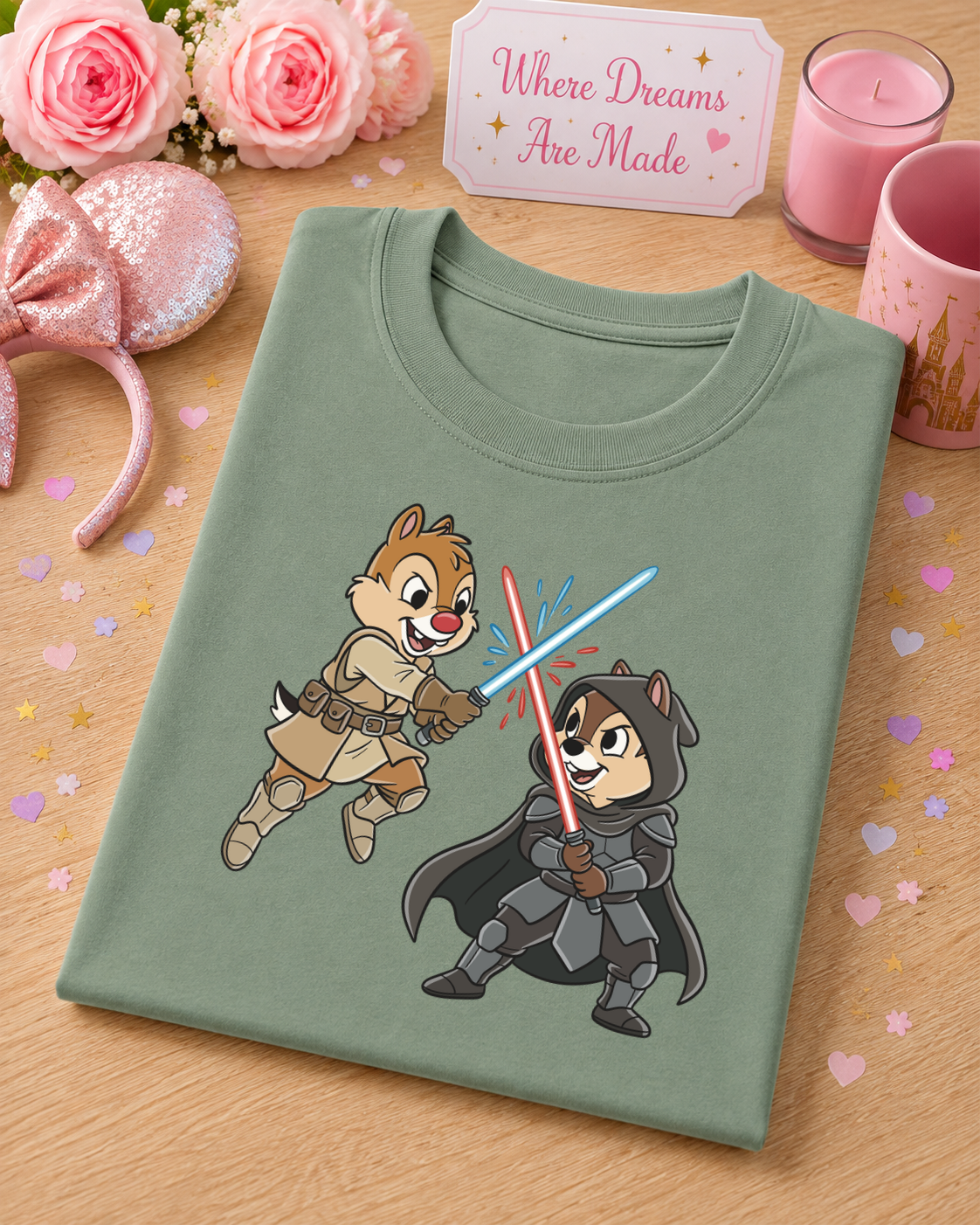 Chip Munks Spaceship Battle T Shirt