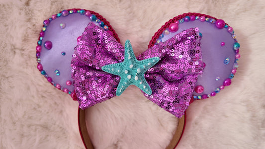 Ariel Little Mermaid Inspired Minnie Ears Headband