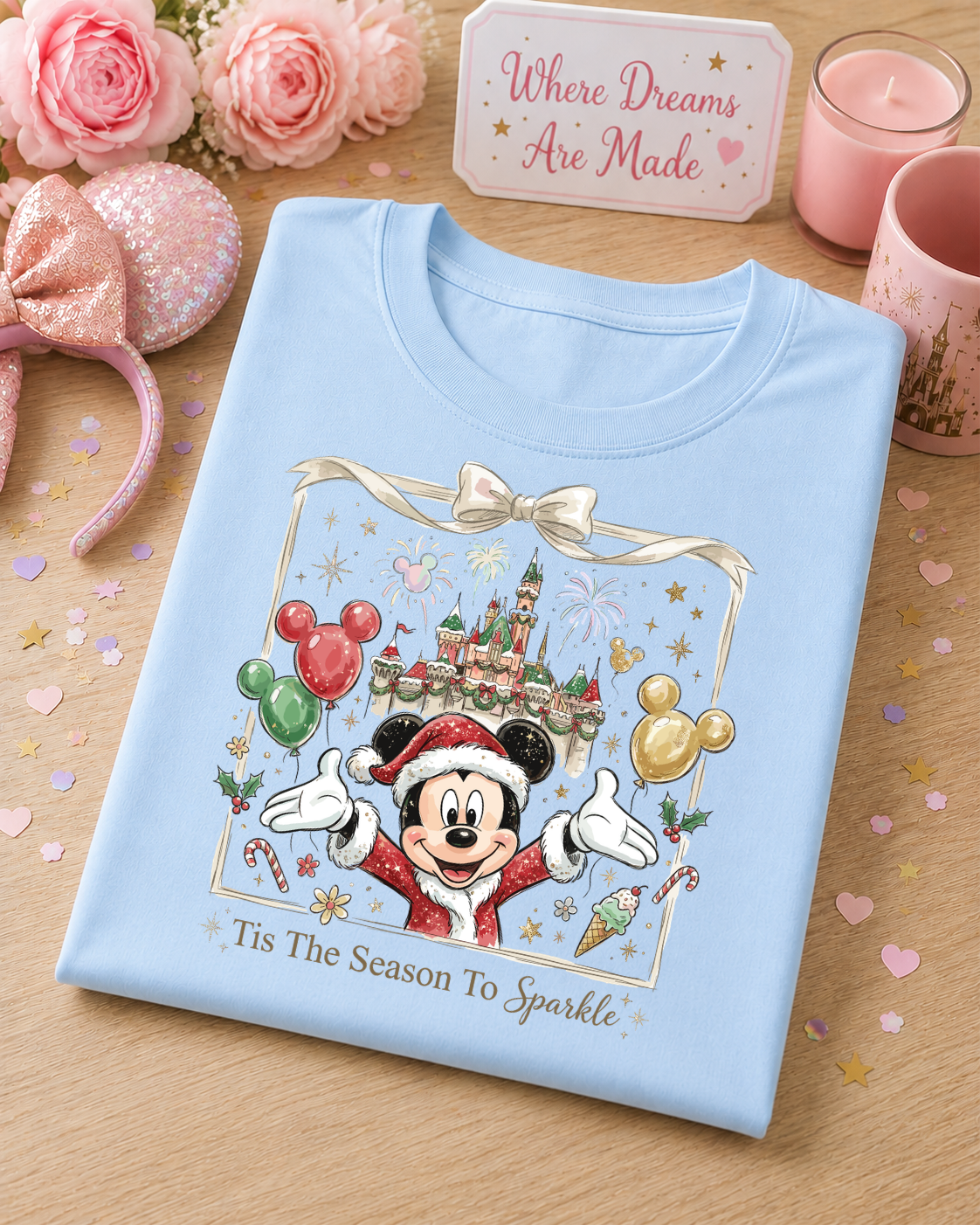 Christmas Castle T-Shirt – Festive Theme Park Holiday Shirt