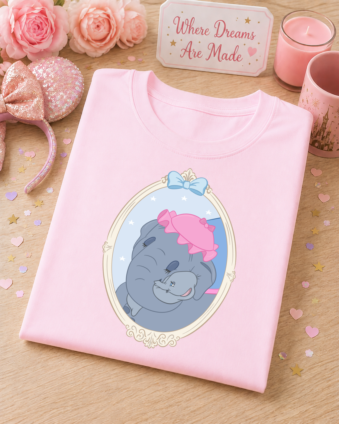 Mother & Baby Elephant T-Shirt – Sweet Elephant Hug Tee