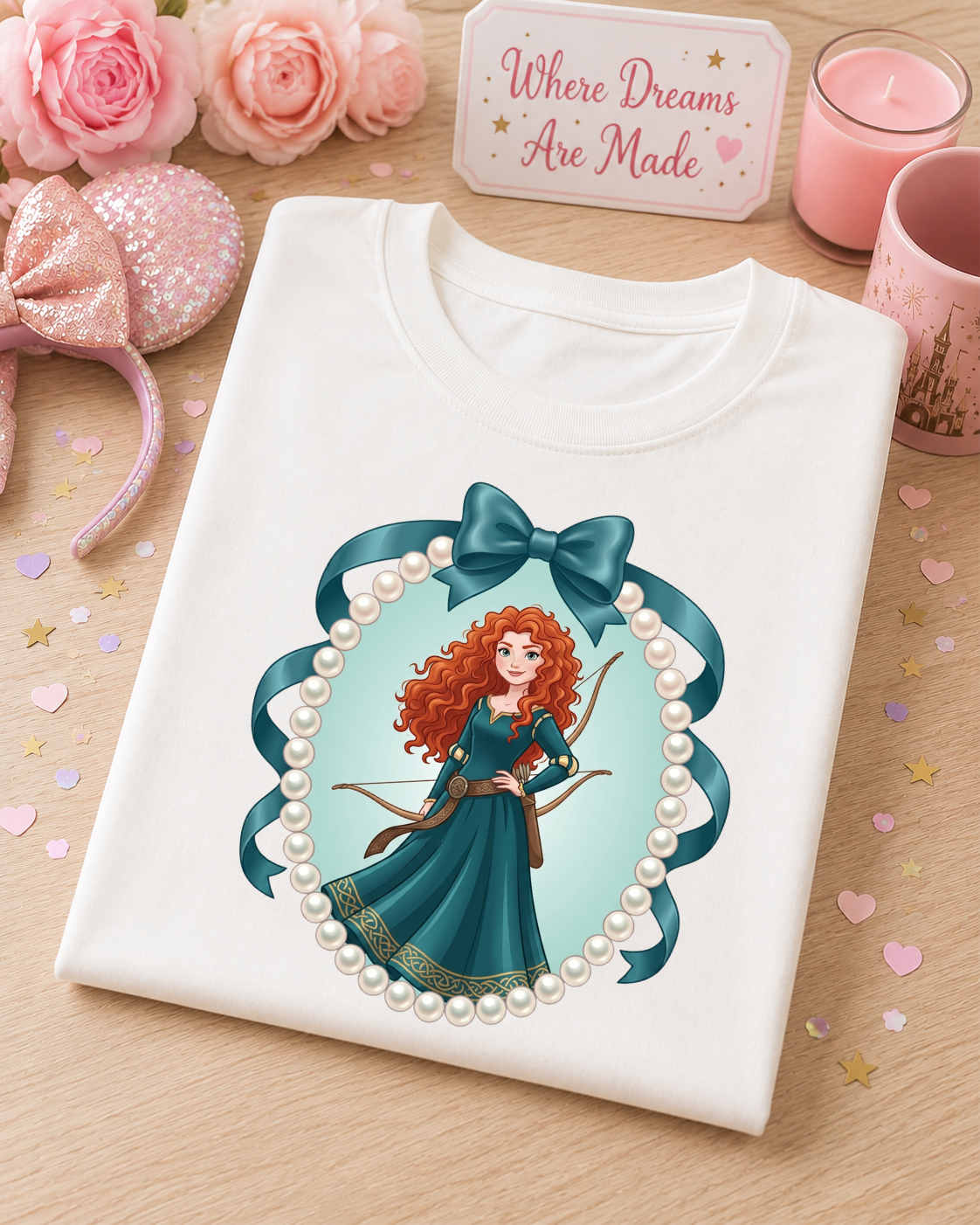 Scottie Princess Pearl & Bow T-Shirt