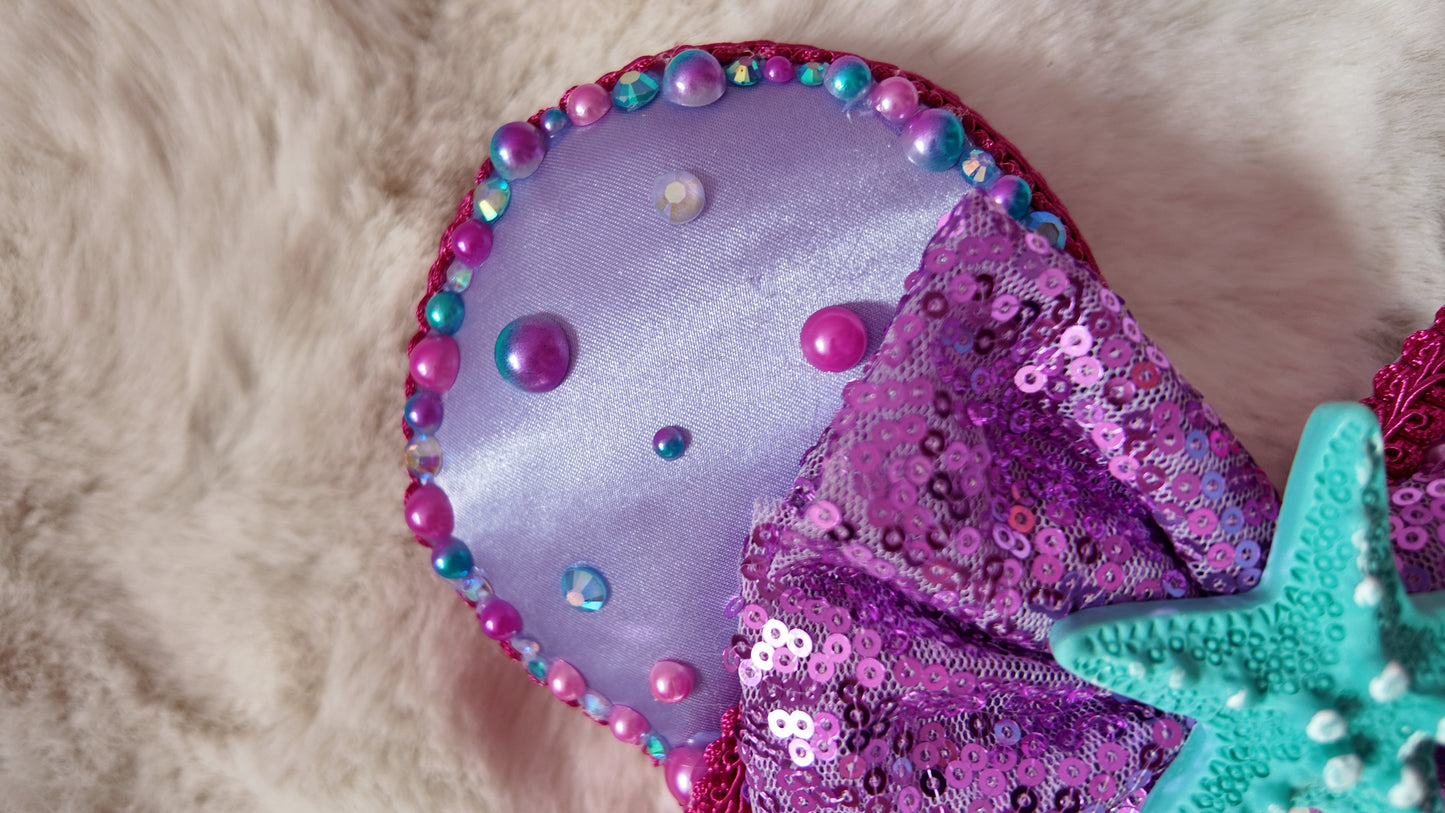 Ariel Little Mermaid Inspired Minnie Ears Headband