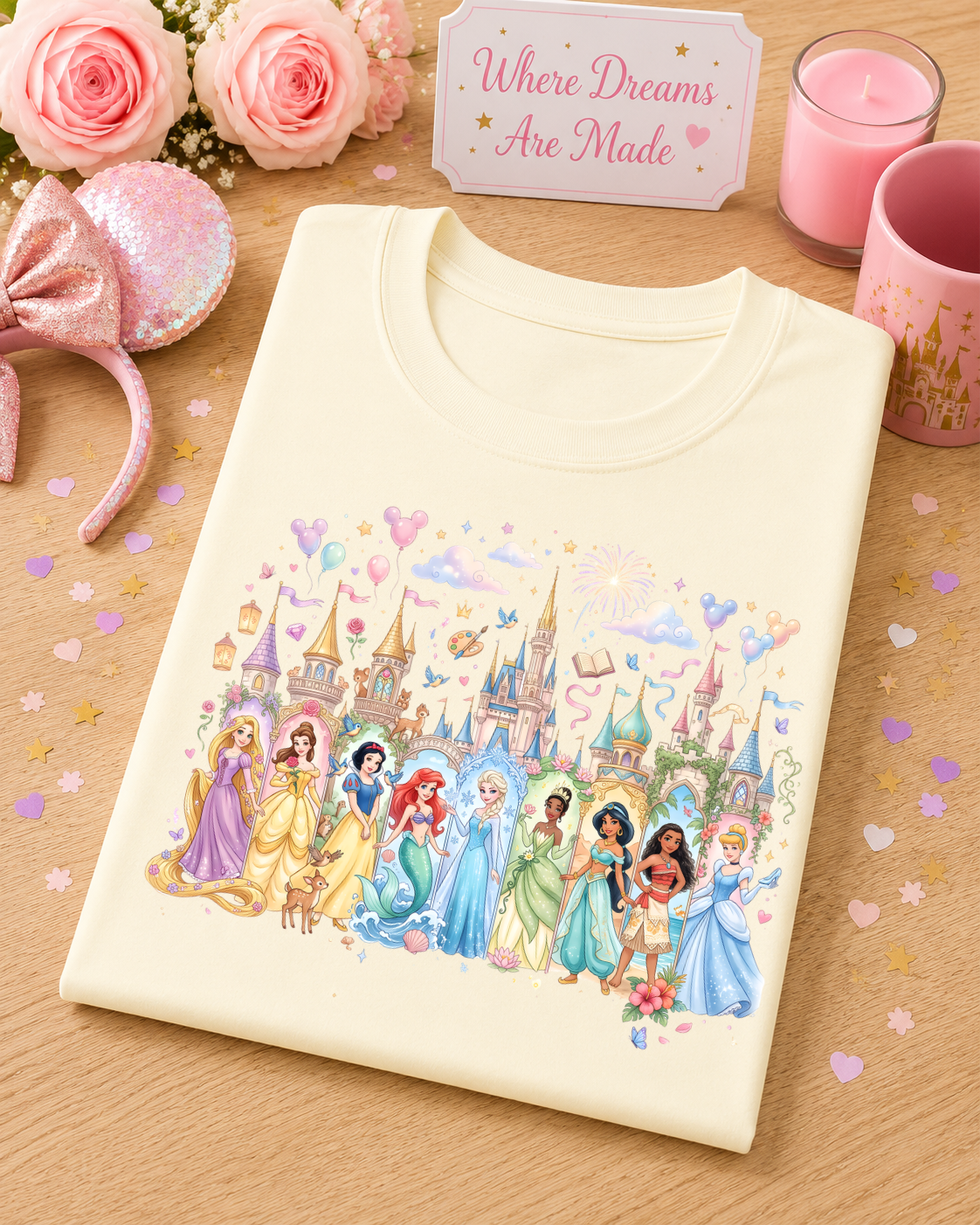 Fairytale Princess T-Shirt – Magical Princess & Castle Design