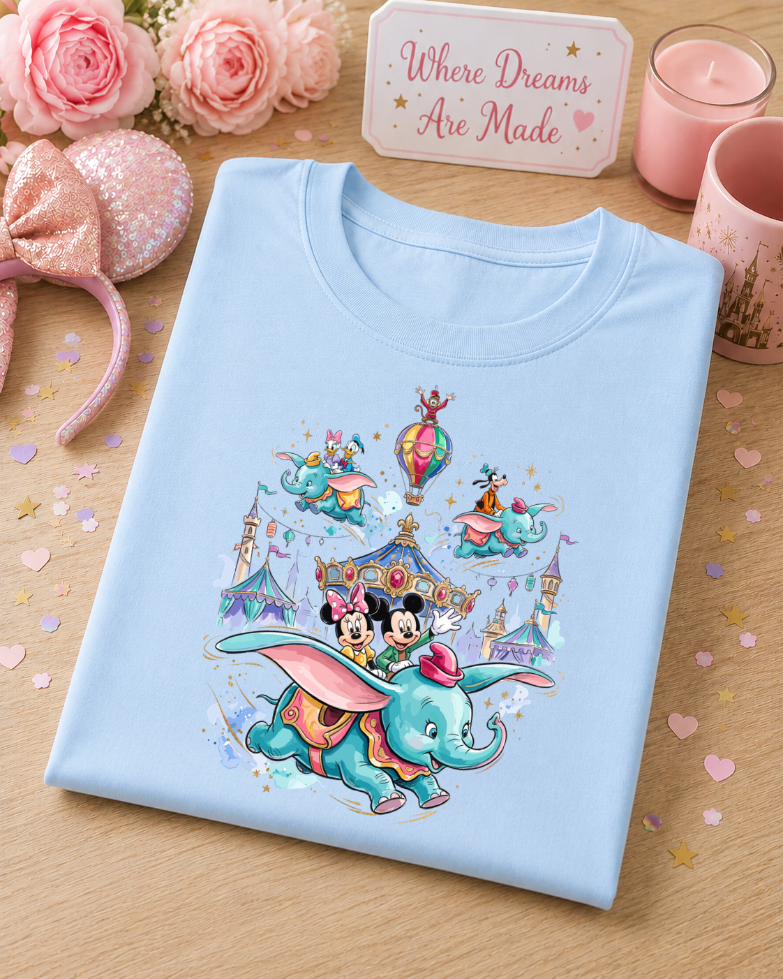 Flying Elephant T Shirt