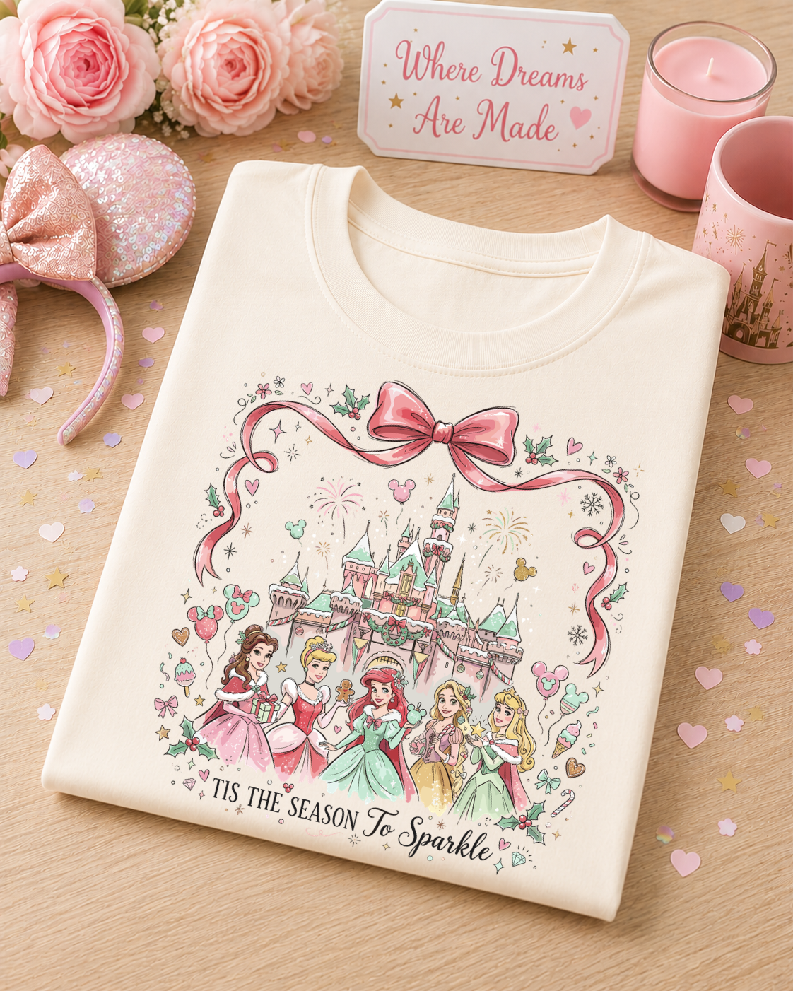 Christmas Princess Castle T Shirt