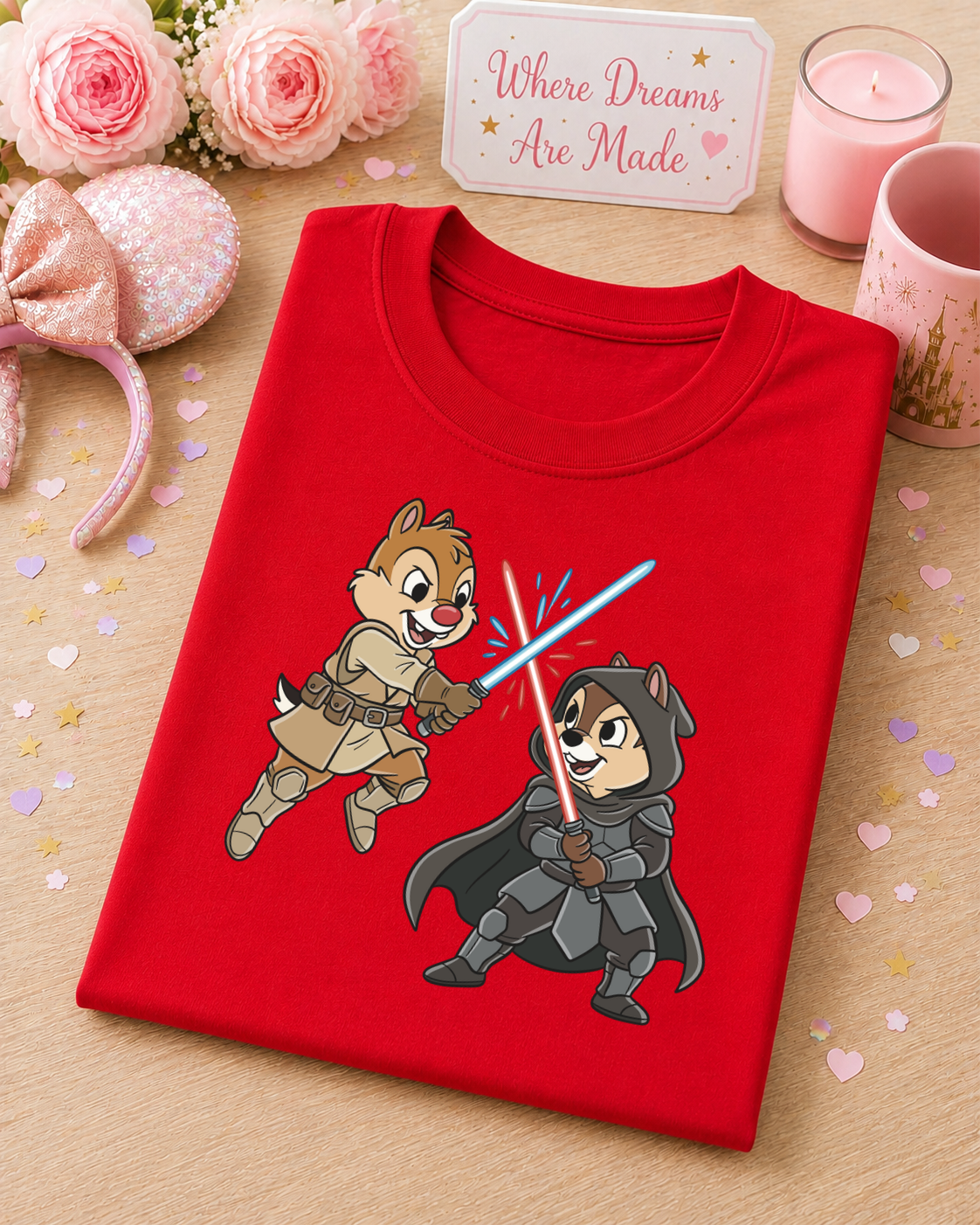 Chip Munks Spaceship Battle T Shirt
