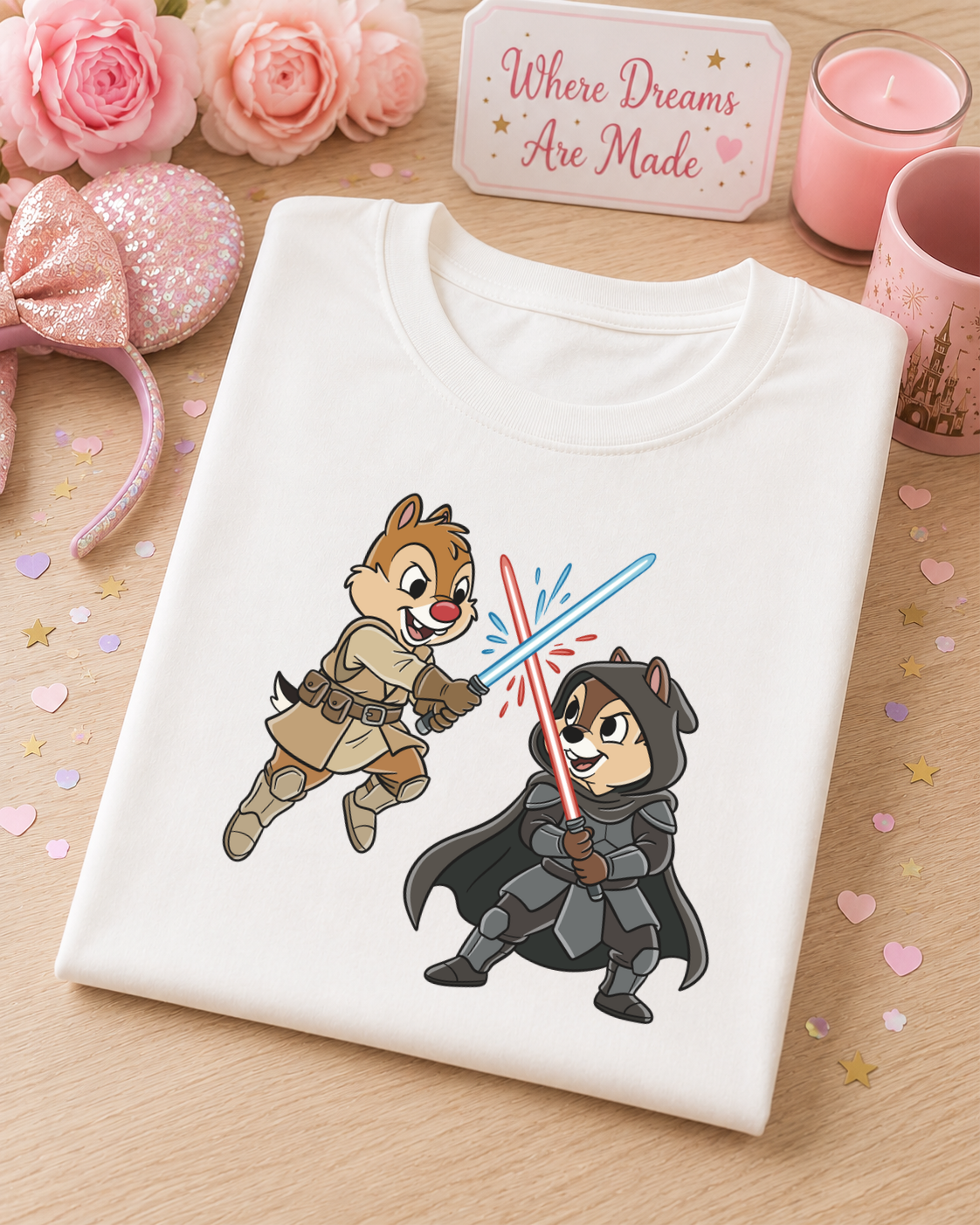 Chip Munks Spaceship Battle T Shirt