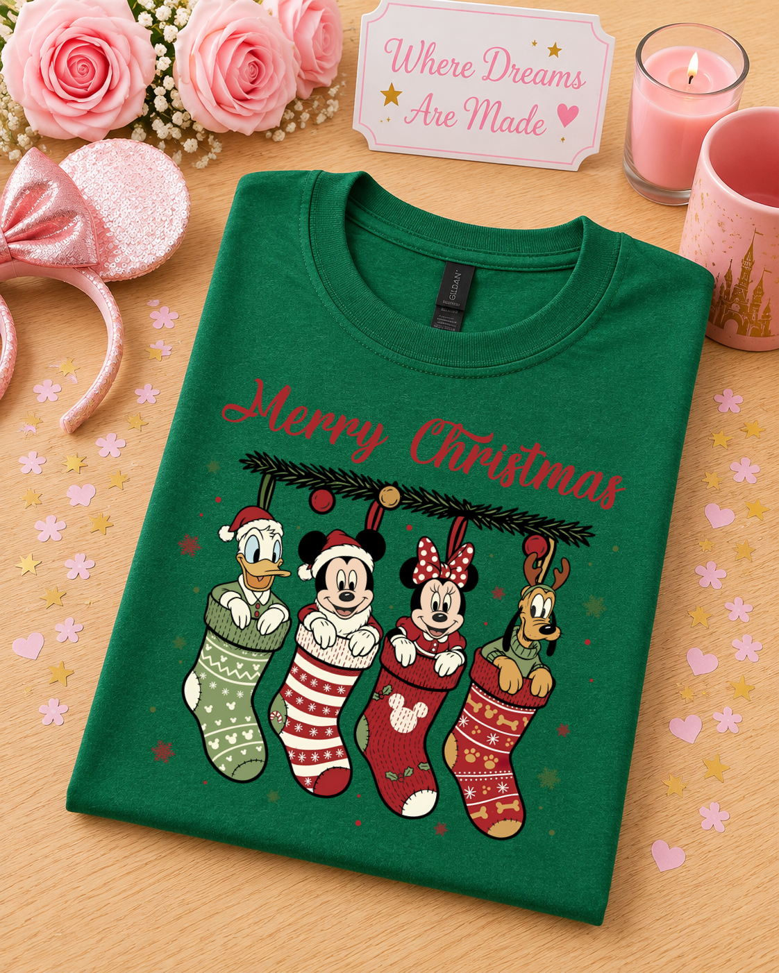 Classic Christmas Characters T-Shirt – Festive Stocking Character Tee
